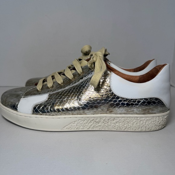 Chocolat Blu Nori Gold & White Sneakers - Picture 6 of 9